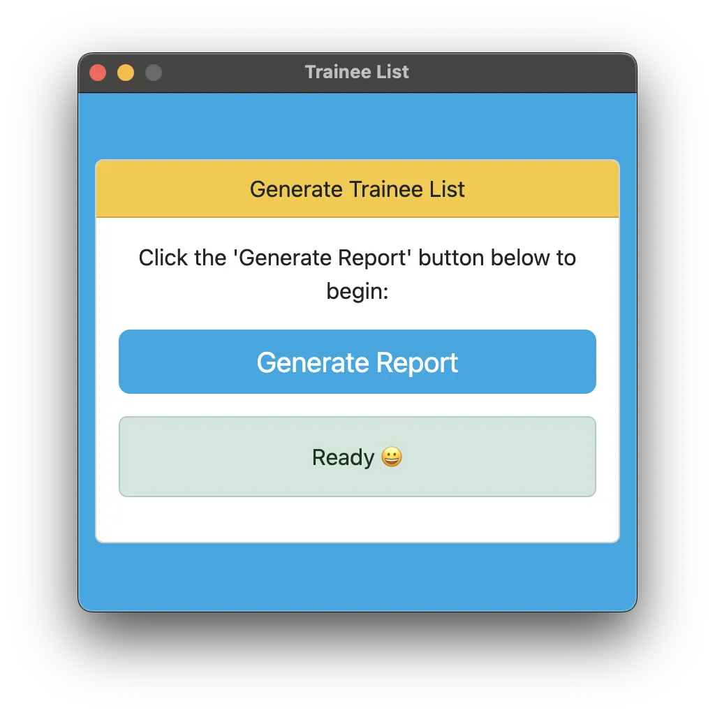 Trainer Trainee List app